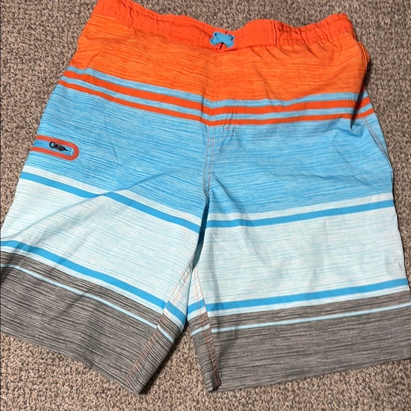 Wonder Nation Kids Swim Trunks - Orange, Blue, Gray - Picture 1 of 11